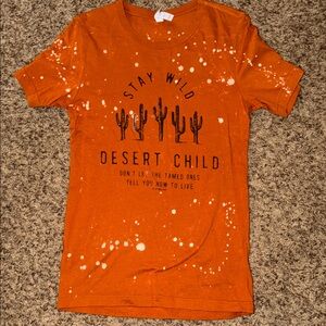 Bella Canvas Orange 'Stay Wild Desert Child' Tee